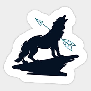 wild wolf Sticker